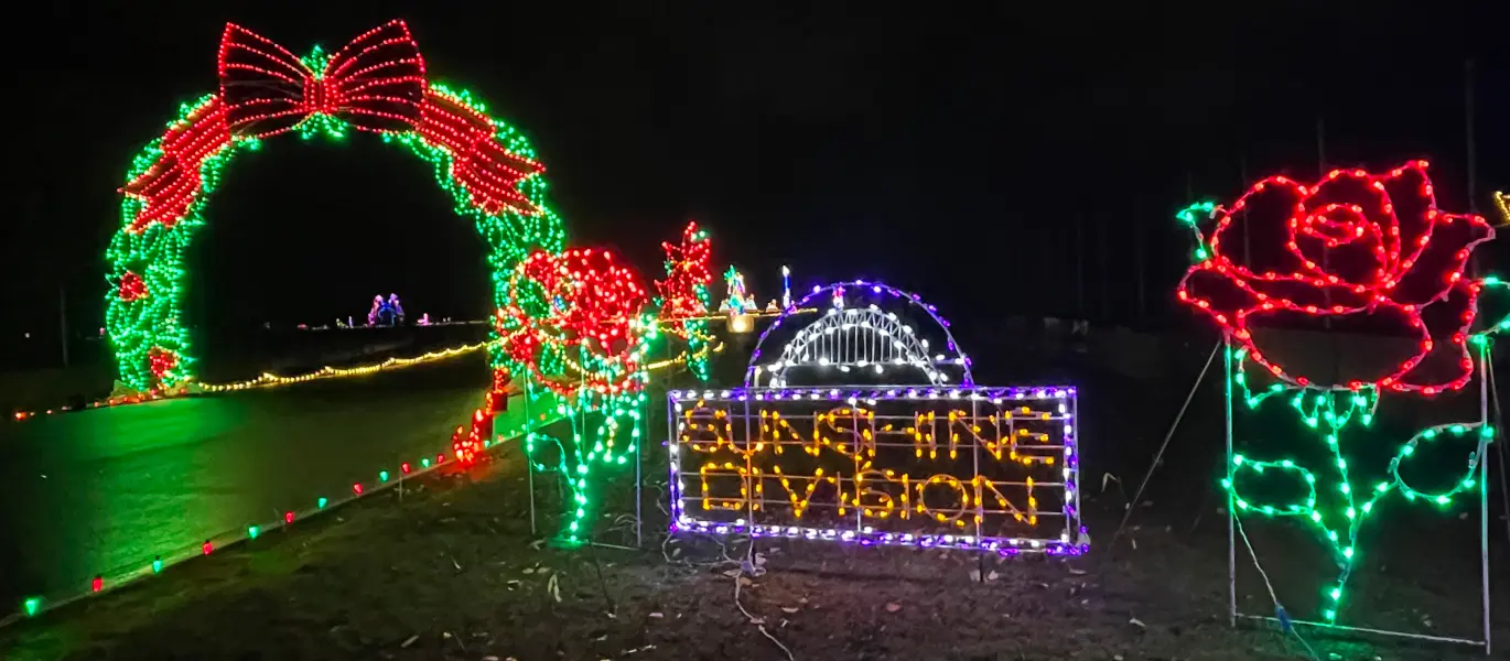 Sunshine Division Lights Display at Winter Wonderland in Portland, Oregon