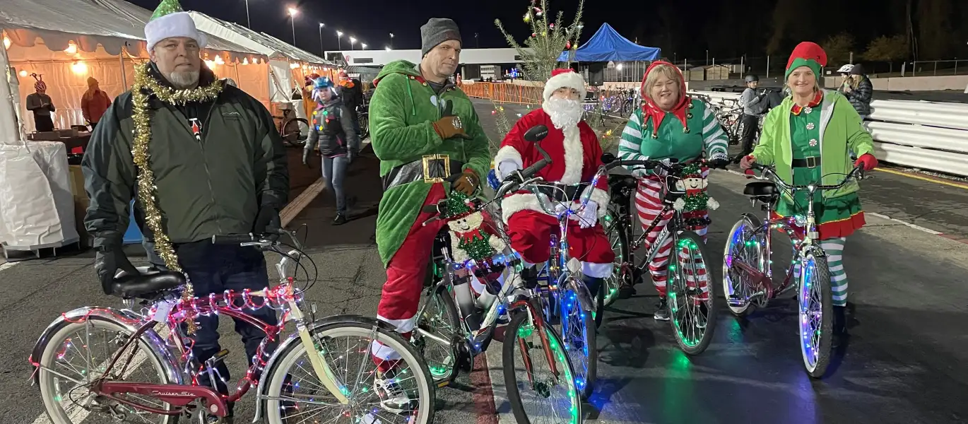 Winter Wonderland Bike the Lights Event at Portland International Raceway